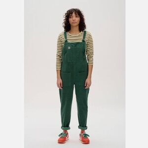 Lucy & Yak Original Dungaree: ORGANIC CORDUROY - Forest Green UK 10 REGULAR